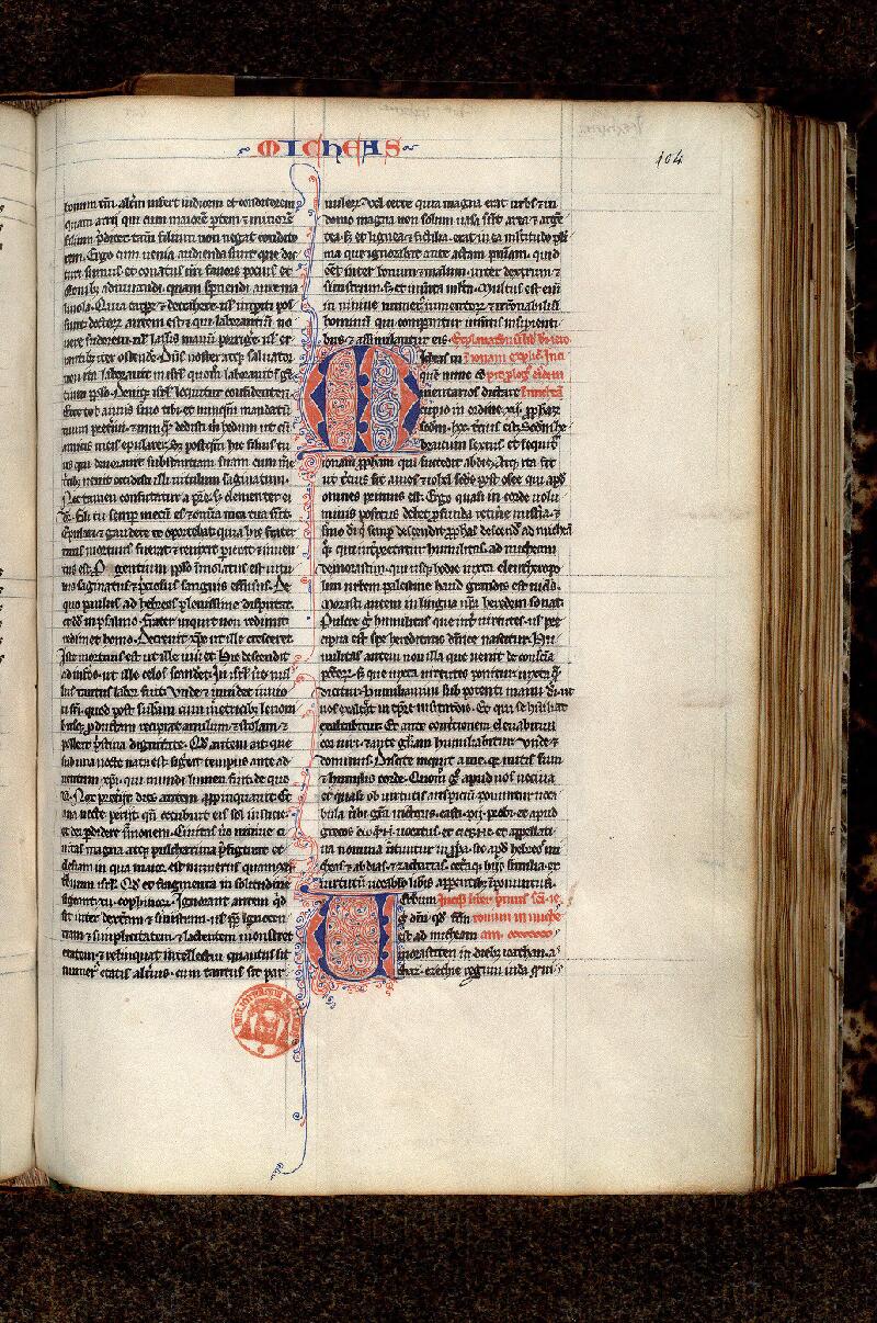 Paris, Bibl. Mazarine, ms. 0572, f. 104