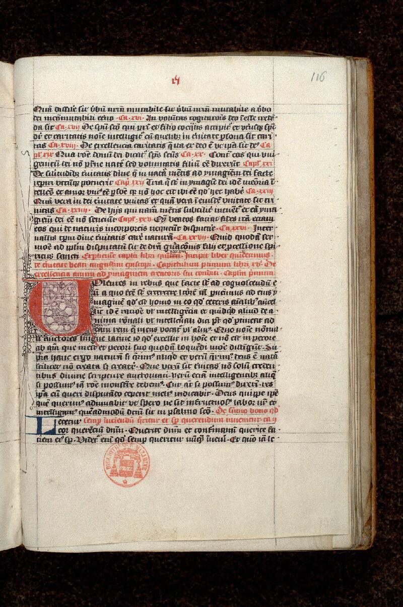Paris, Bibl. Mazarine, ms. 0610, f. 116