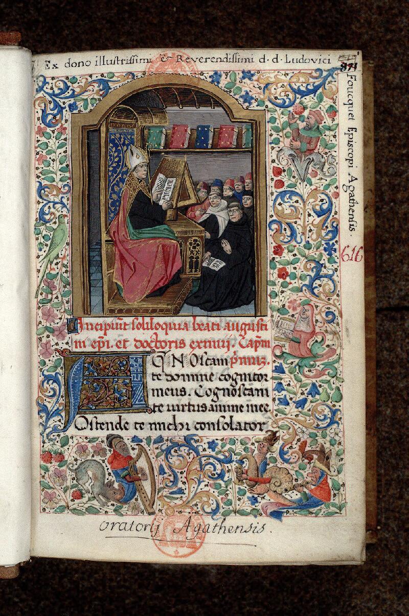 Paris, Bibl. Mazarine, ms. 0616, f. 001 - vue 2