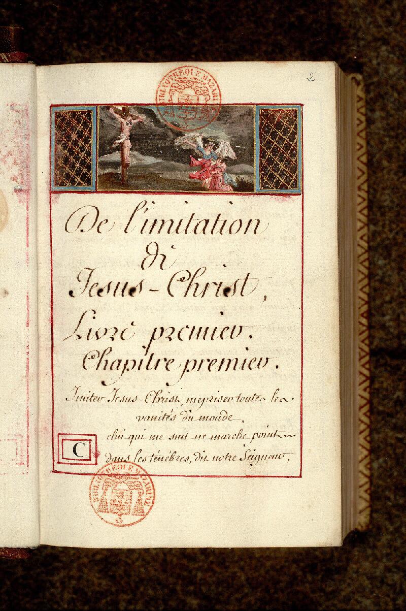 Paris, Bibl. Mazarine, ms. 0932, f. 002 - vue 2