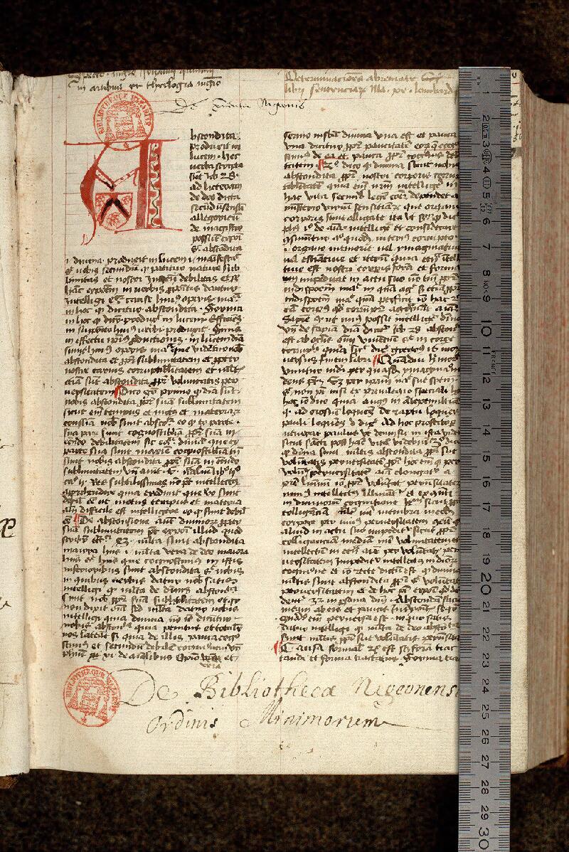 Paris, Bibl. Mazarine, ms. 0990, f. 001 - vue 1