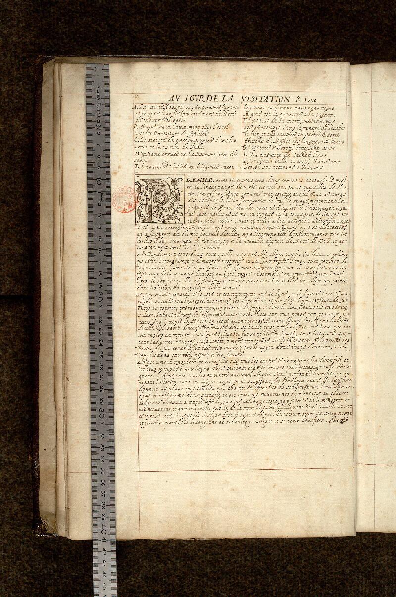Paris, Bibl. Mazarine, ms. 1073, f. 001v - vue 1