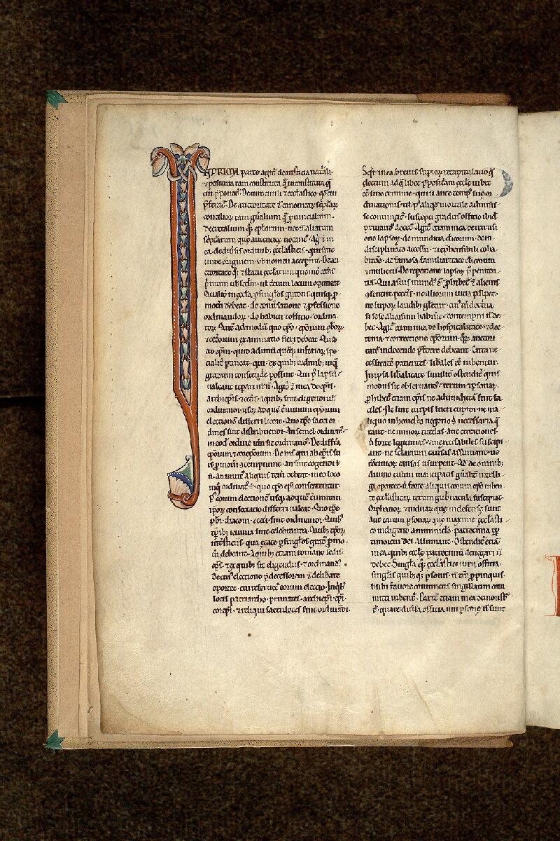 Paris, Bibl. Mazarine, ms. 1288, f. 001v - vue 2