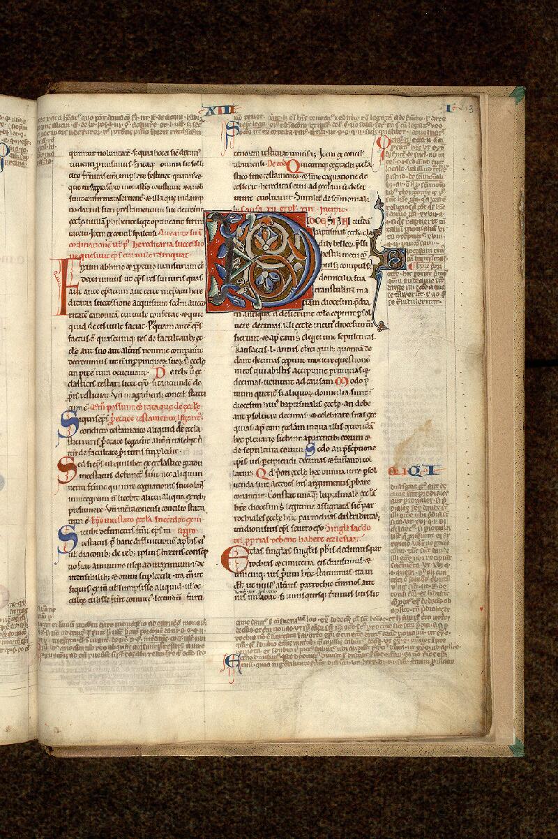 Paris, Bibl. Mazarine, ms. 1288, f. 213 - vue 1