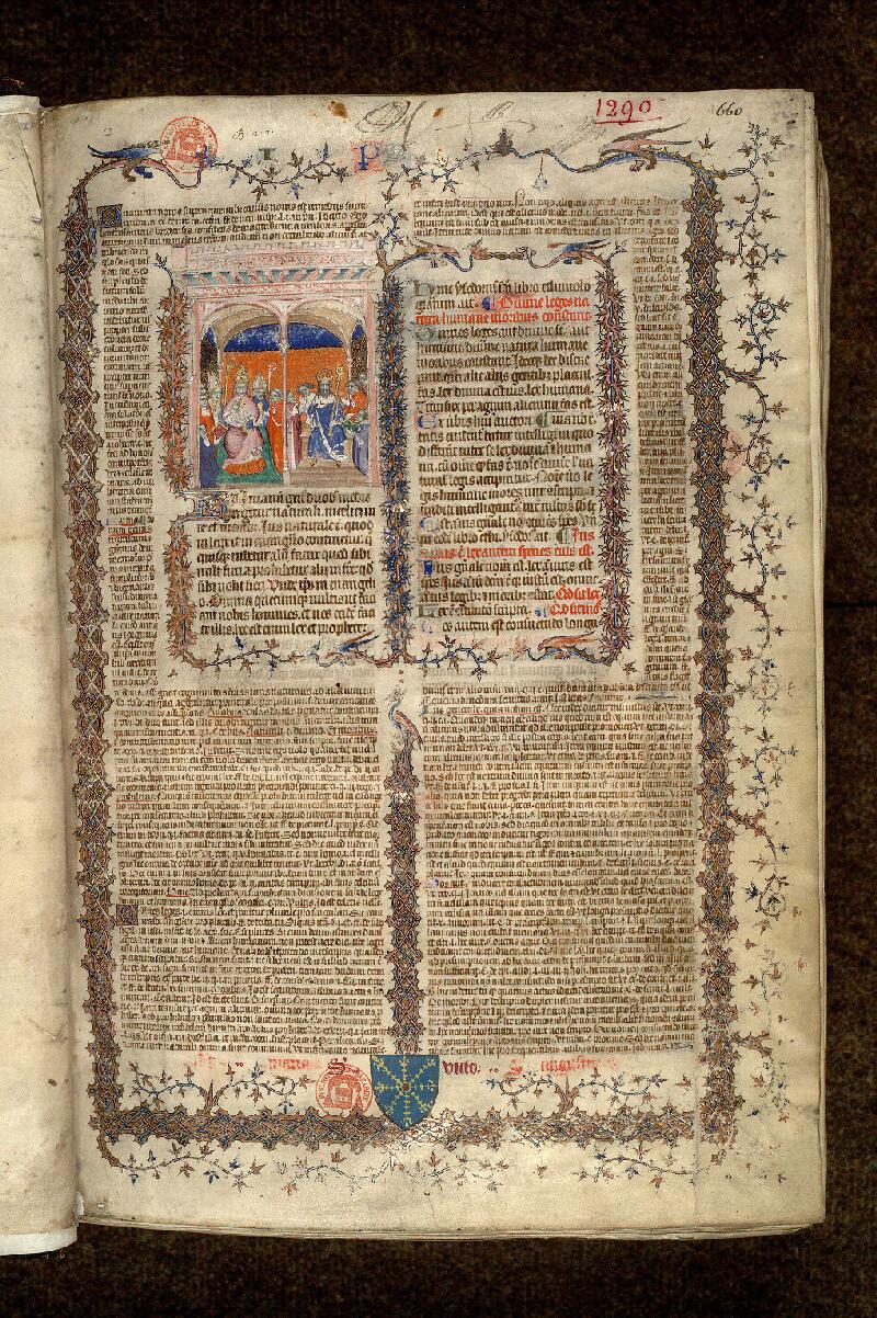 Paris, Bibl. Mazarine, ms. 1290, f. 001 - vue 2