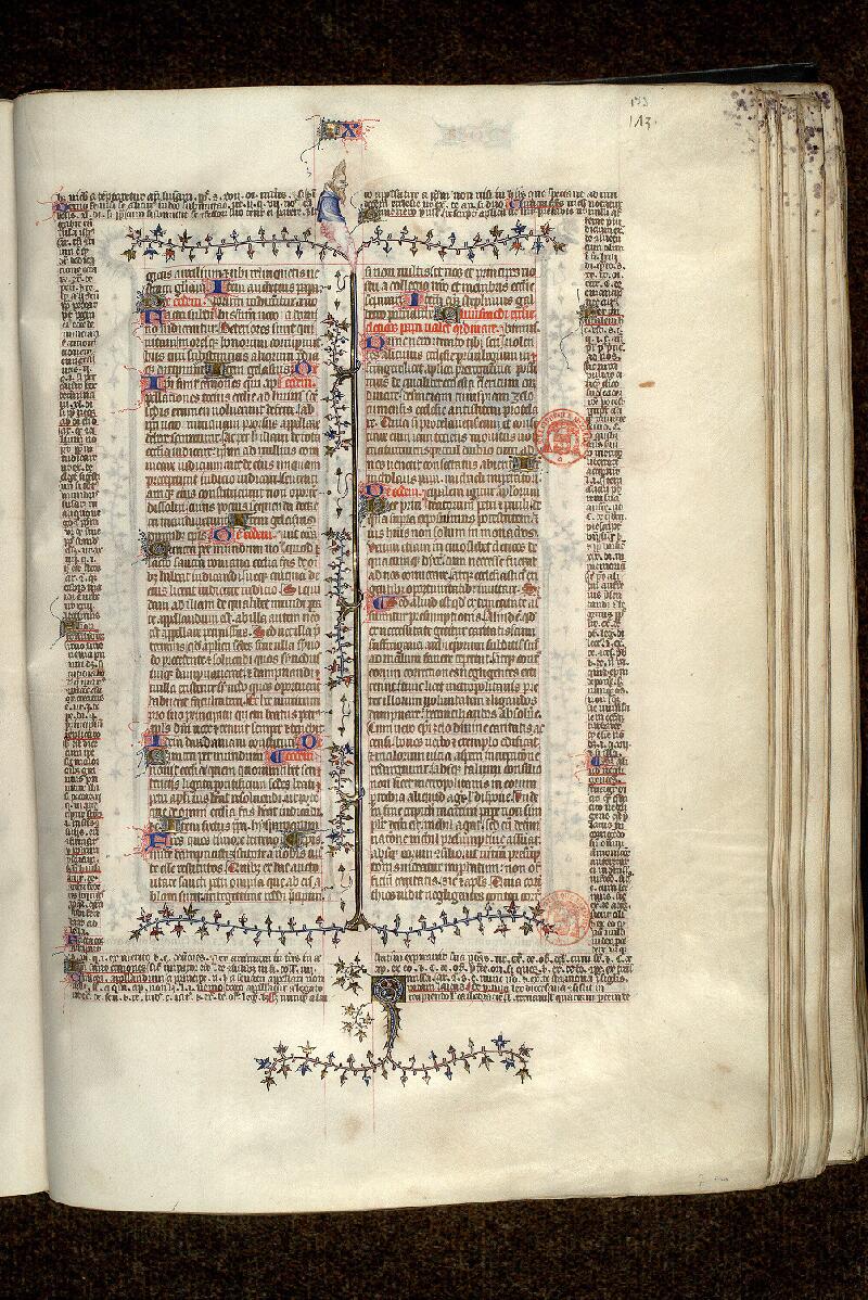 Paris, Bibl. Mazarine, ms. 1290, f. 173 - vue 1