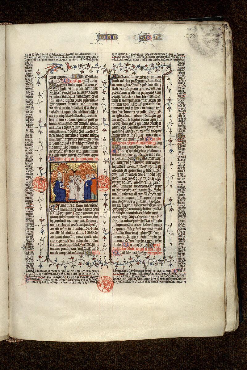 Paris, Bibl. Mazarine, ms. 1290, f. 208 - vue 1