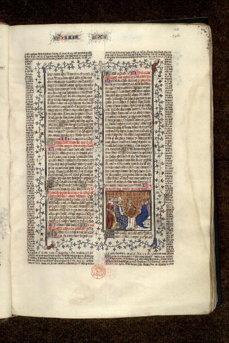 Paris, Bibl. Mazarine, ms. 1290, f. 245 - vue 1