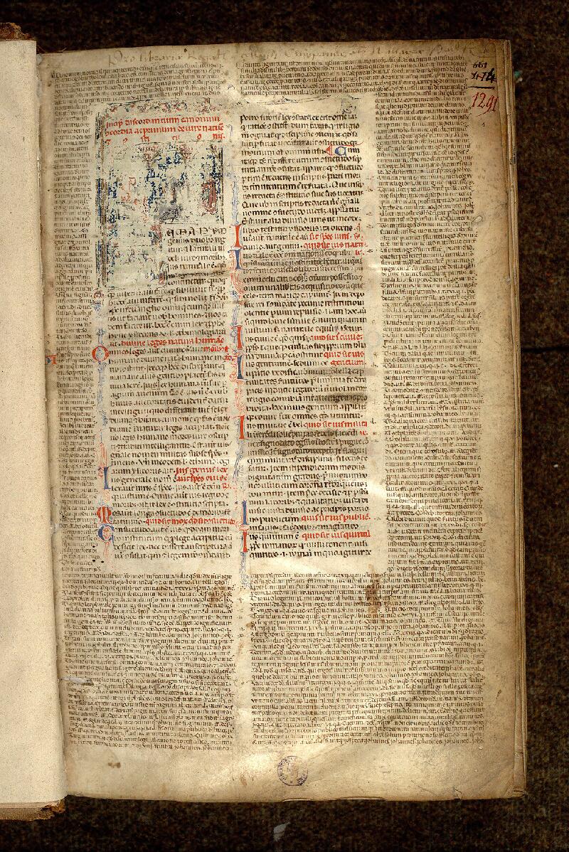 Paris, Bibl. Mazarine, ms. 1291, f. 001 - vue 2