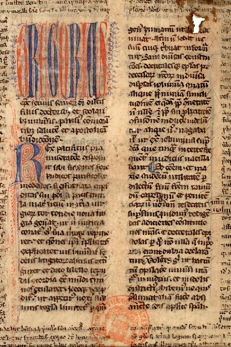Paris, Bibl. Mazarine, ms. 1296, f. 001