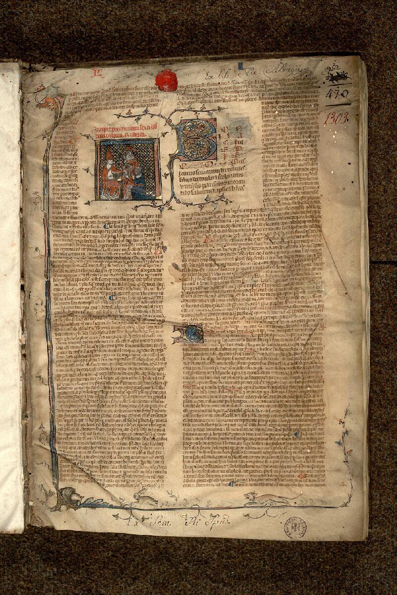 Paris, Bibl. Mazarine, ms. 1303, f. 001 - vue 2