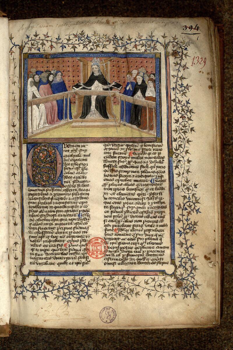 Paris, Bibl. Mazarine, ms. 1329, f. 001 - vue 2