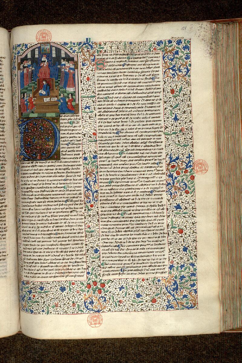 Paris, Bibl. Mazarine, ms. 1331, f. 121 - vue 1