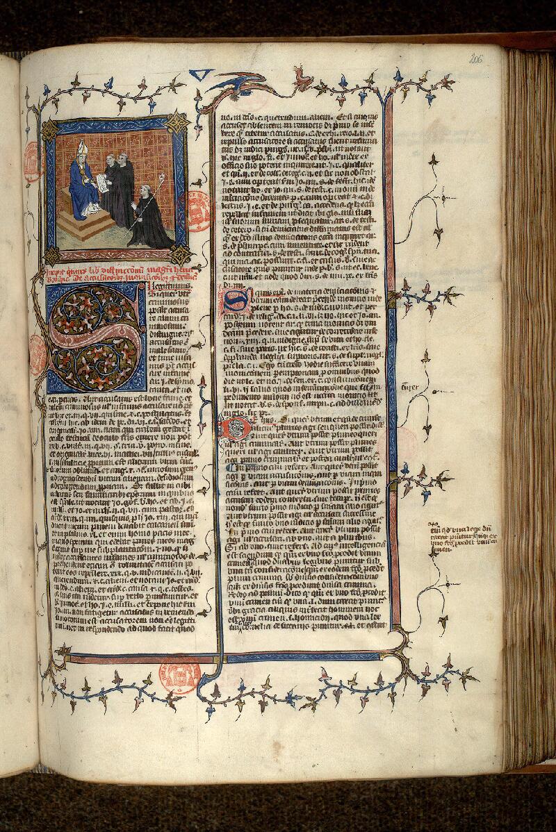 Paris, Bibl. Mazarine, ms. 1333, f. 206 - vue 1