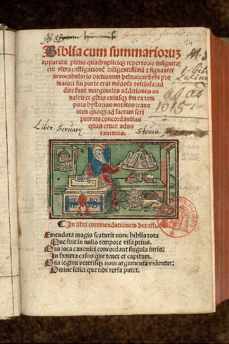 Paris, Bibl. Mazarine, ms. 1339, A f. 014 - vue 2