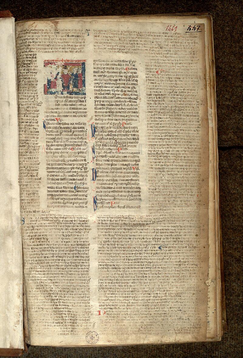 Paris, Bibl. Mazarine, ms. 1409, f. 001 - vue 2