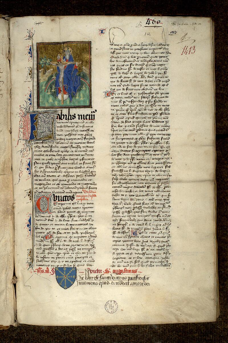Paris, Bibl. Mazarine, ms. 1413, f. 001 - vue 2