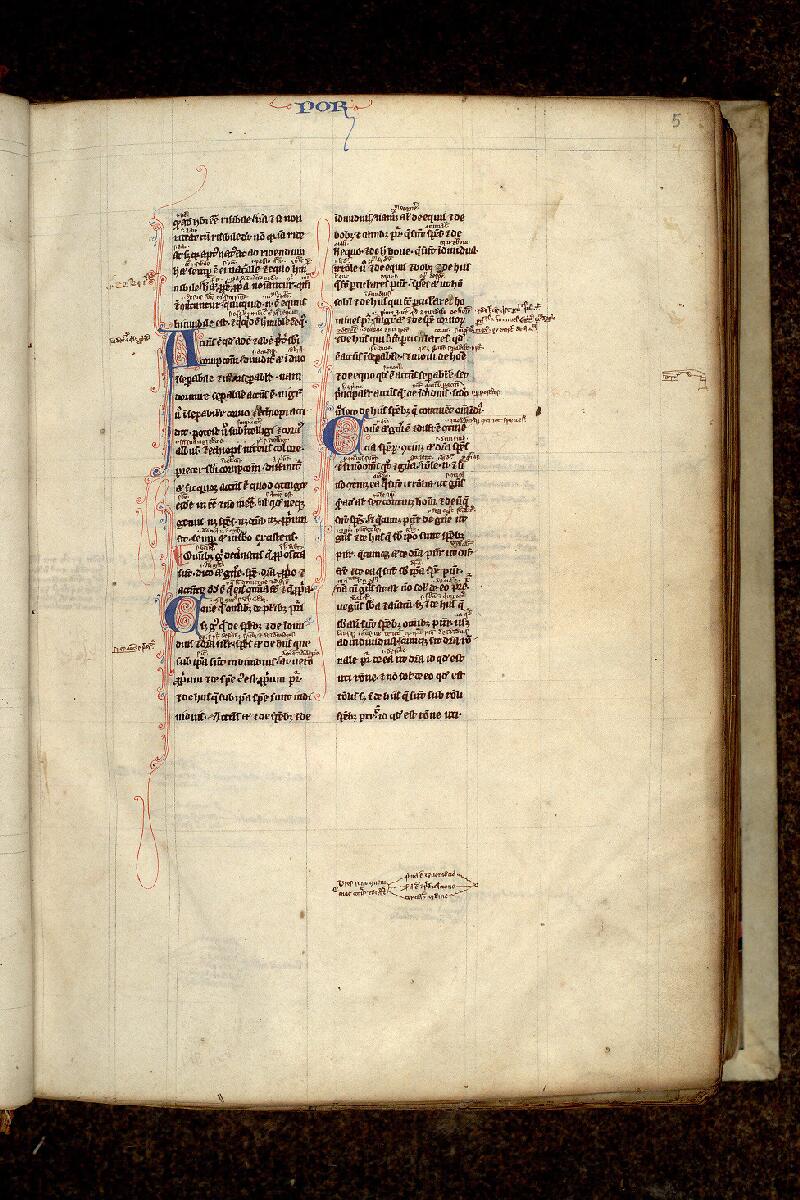 Paris, Bibl. Mazarine, ms. 3470, f. 005