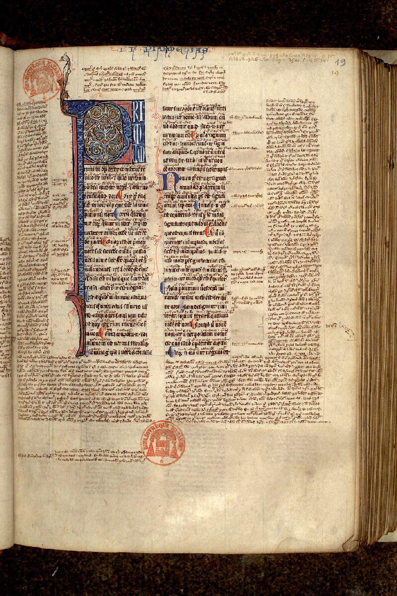 Paris, Bibl. Mazarine, ms. 3470, f. 019