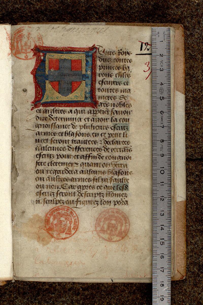 Paris, Bibl. Mazarine, ms. 3711, f. 001 - vue 1
