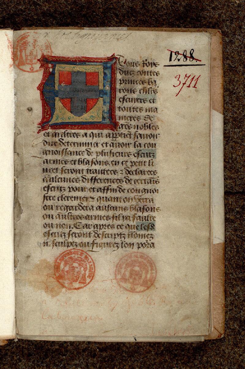 Paris, Bibl. Mazarine, ms. 3711, f. 001 - vue 2