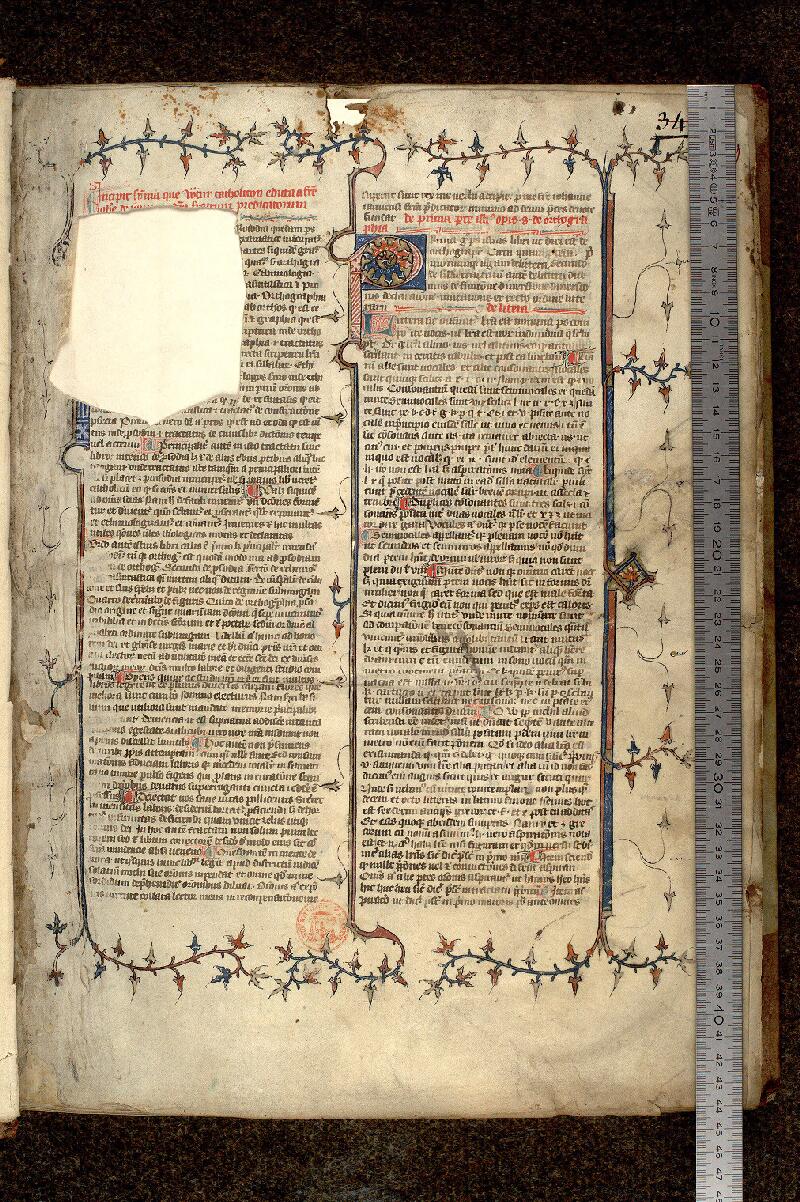 Paris, Bibl. Mazarine, ms. 3799, f. 001 - vue 1
