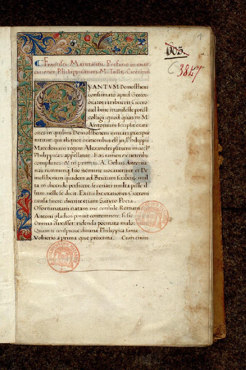Paris, Bibl. Mazarine, ms. 3847, f. 001 - vue 2