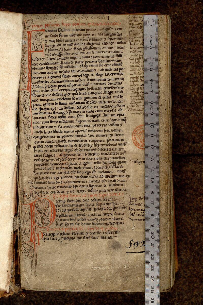 Paris, Bibl. Mazarine, ms. 3867, f. 001 - vue 1