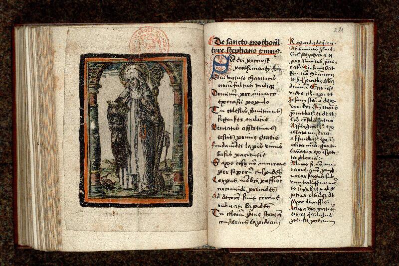 Paris, Bibl. Mazarine, ms. 3896, f. 220v-221