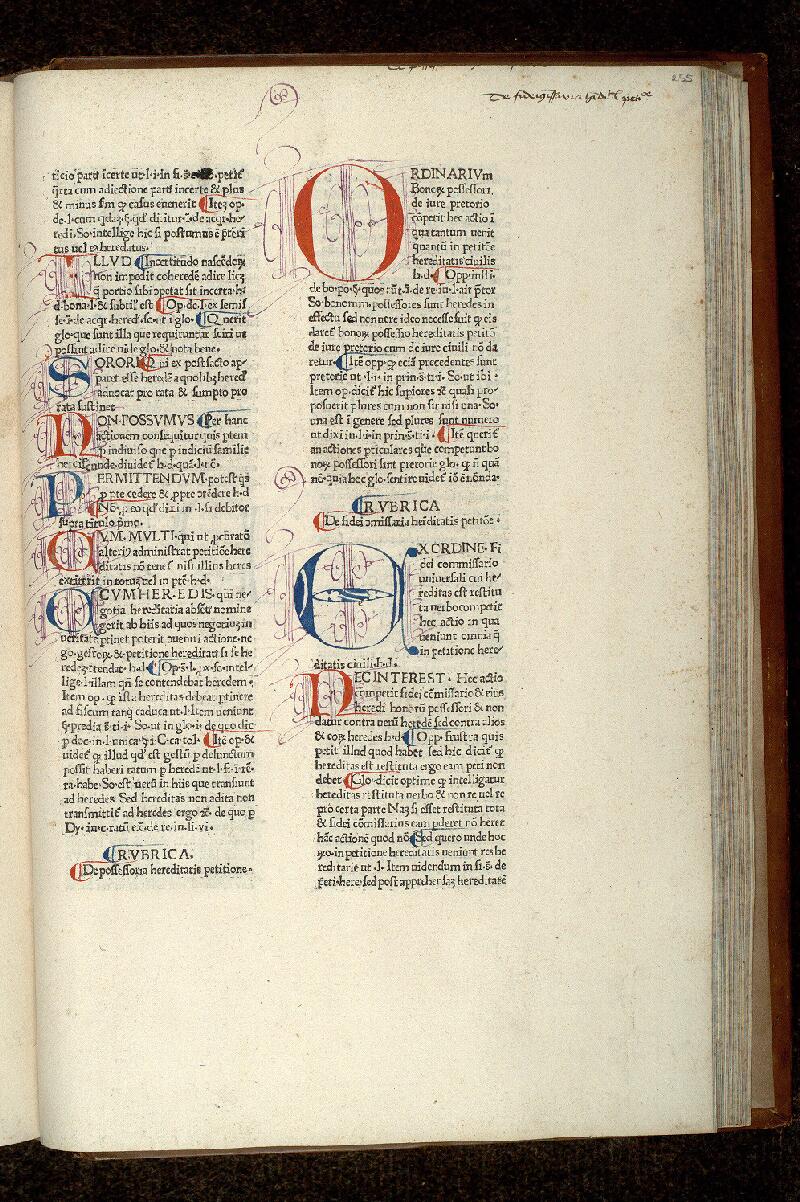 Paris, Bibl. Mazarine, inc. 0048, t. I, f. 255