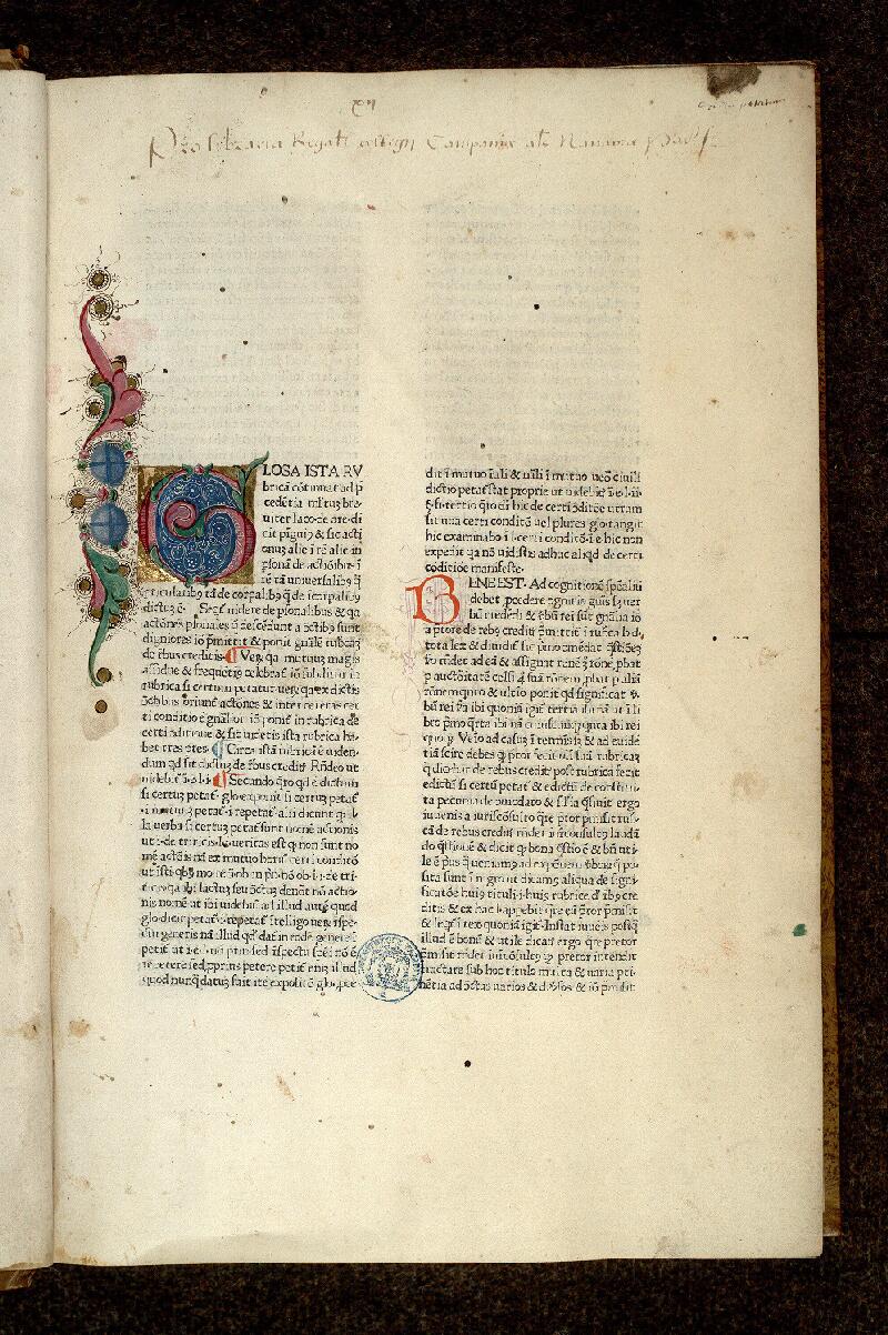 Paris, Bibl. Mazarine, inc. 0048, t. II, f. 002 - vue 2