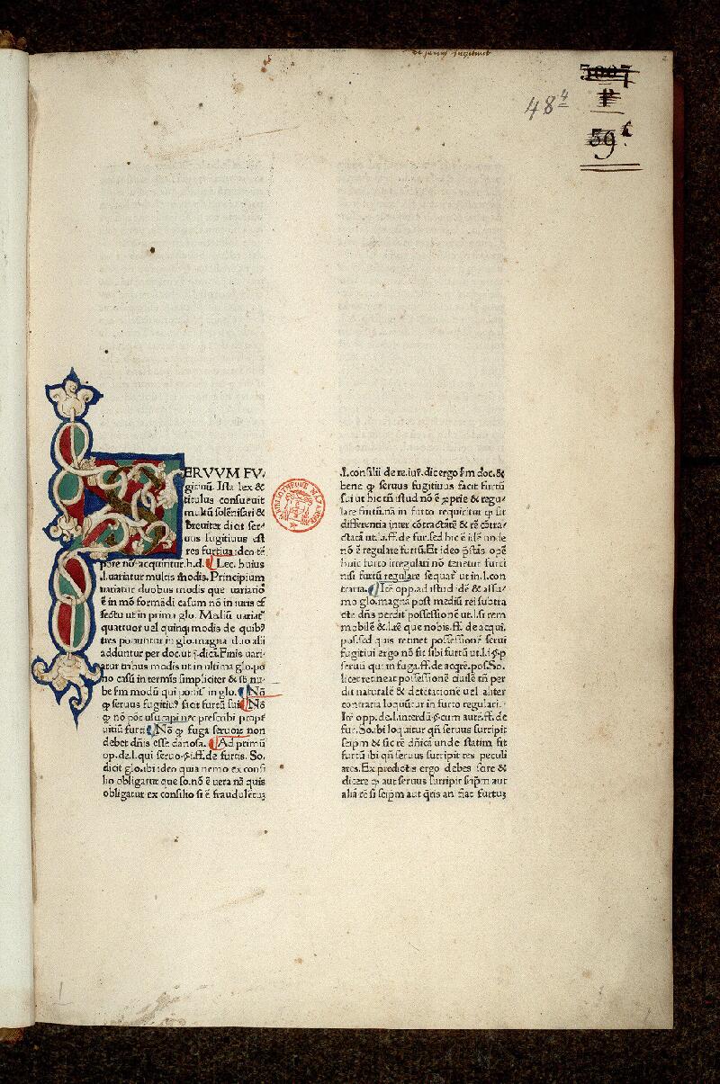 Paris, Bibl. Mazarine, inc. 0048, t. IV, f. 002 - vue 2