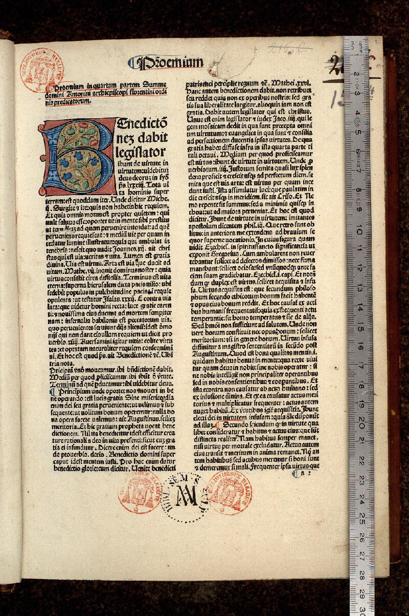 Paris, Bibl. Mazarine, inc. 0157, t. IV, f. 002 - vue 1