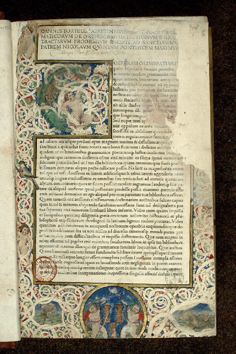 Paris, Bibl. Mazarine, inc. 1340, f. 002 - vue 2
