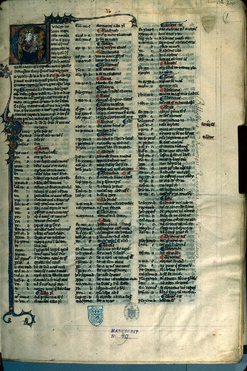 Reims, Bibl. mun., ms. 0049, f. 001 - vue 1