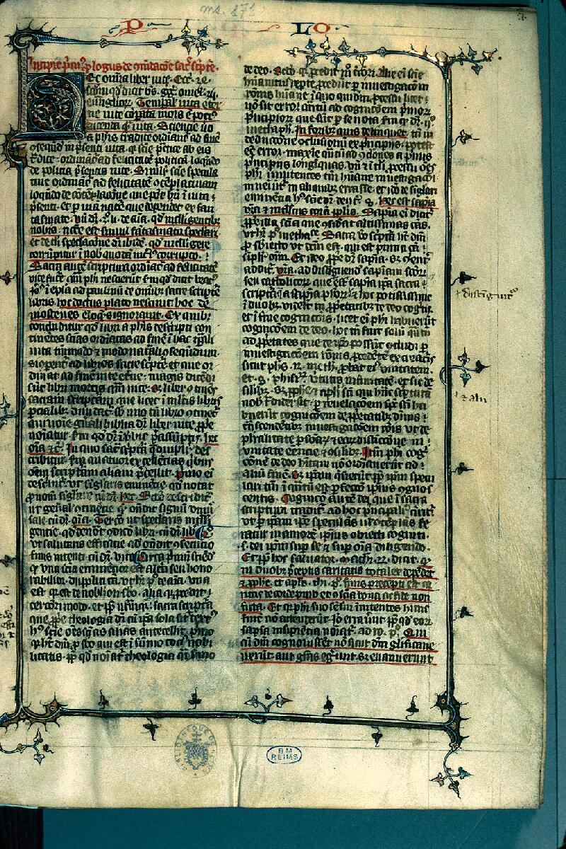 Reims, Bibl. mun., ms. 0171, f. 001
