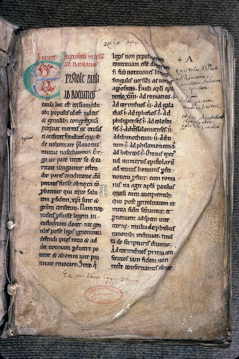 Rouen, Bibl. mun., ms. 0022, f. 001 - vue 2
