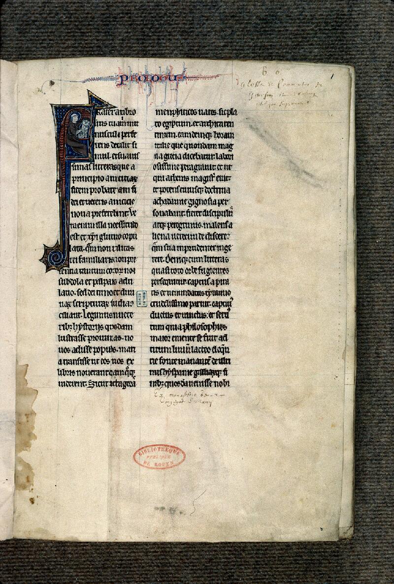 Rouen, Bibl. mun., ms. 0037, f. 001 - vue 2