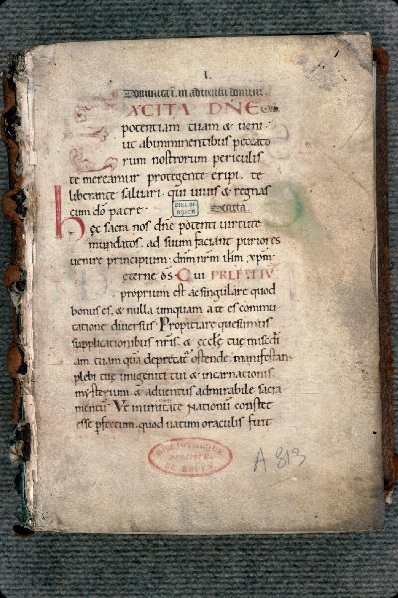 Rouen, Bibl. mun., ms. 0290, f. 001 - vue 2