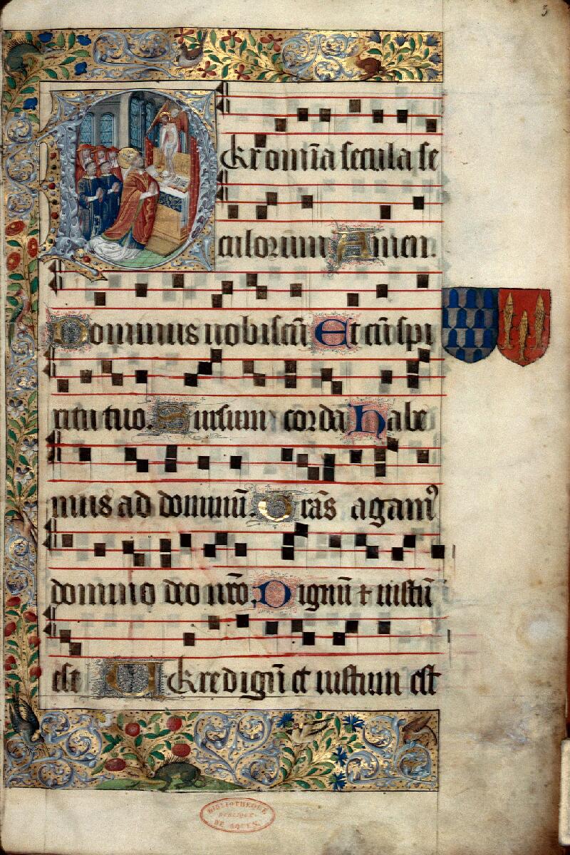 Rouen, Bibl. mun., ms. 0308, f. 003 - vue 1