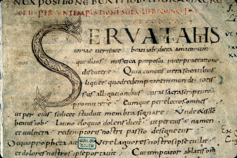 Rouen, Bibl. mun., ms. 0496, f. 001 - vue 3
