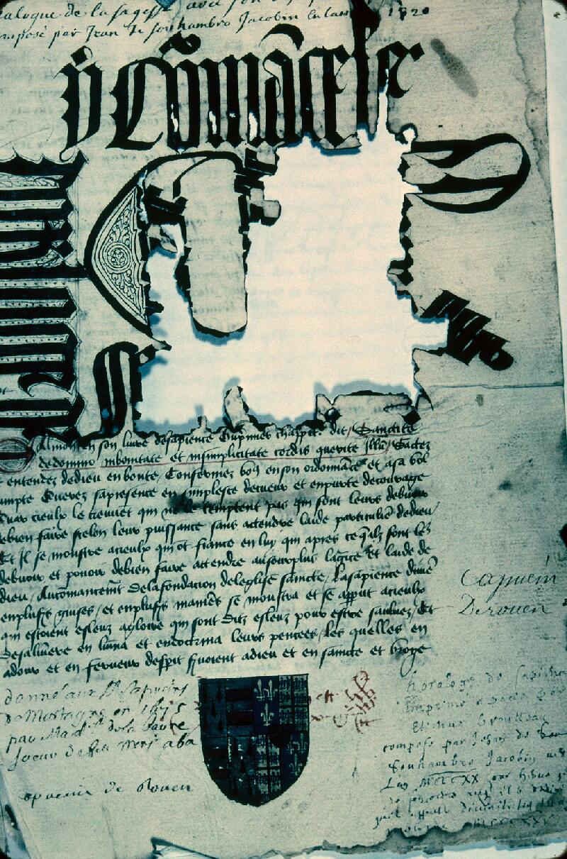 Rouen, Bibl. mun., ms. 0943, f. 001 - vue 1