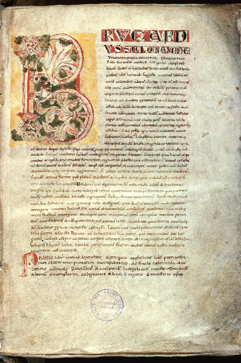 Saint-Claude, Bibl. mun., ms. 0003, f. 001 - vue 1