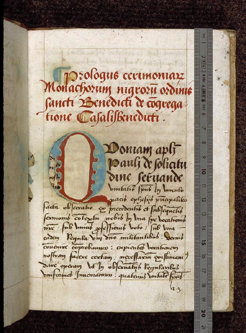 Solesmes, Bibl. abbaye Saint-Pierre, ms. 0016, f. 003 - vue 1