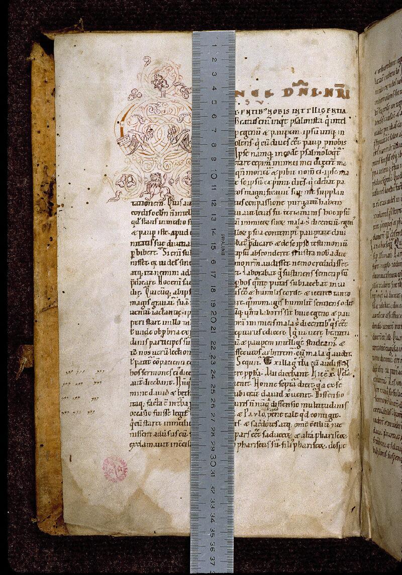 Solesmes, Bibl. abbaye Saint-Pierre, ms. 0347, f. 001v - vue 1