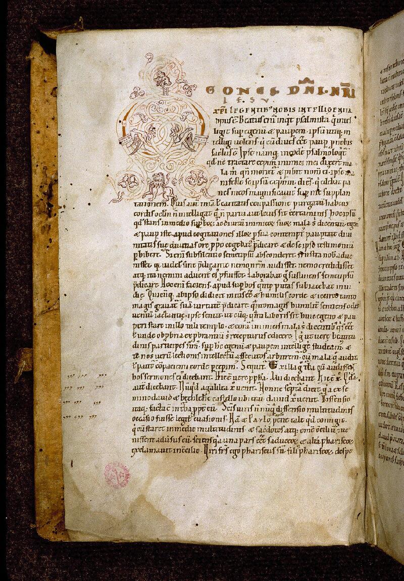 Solesmes, Bibl. abbaye Saint-Pierre, ms. 0347, f. 001v - vue 2