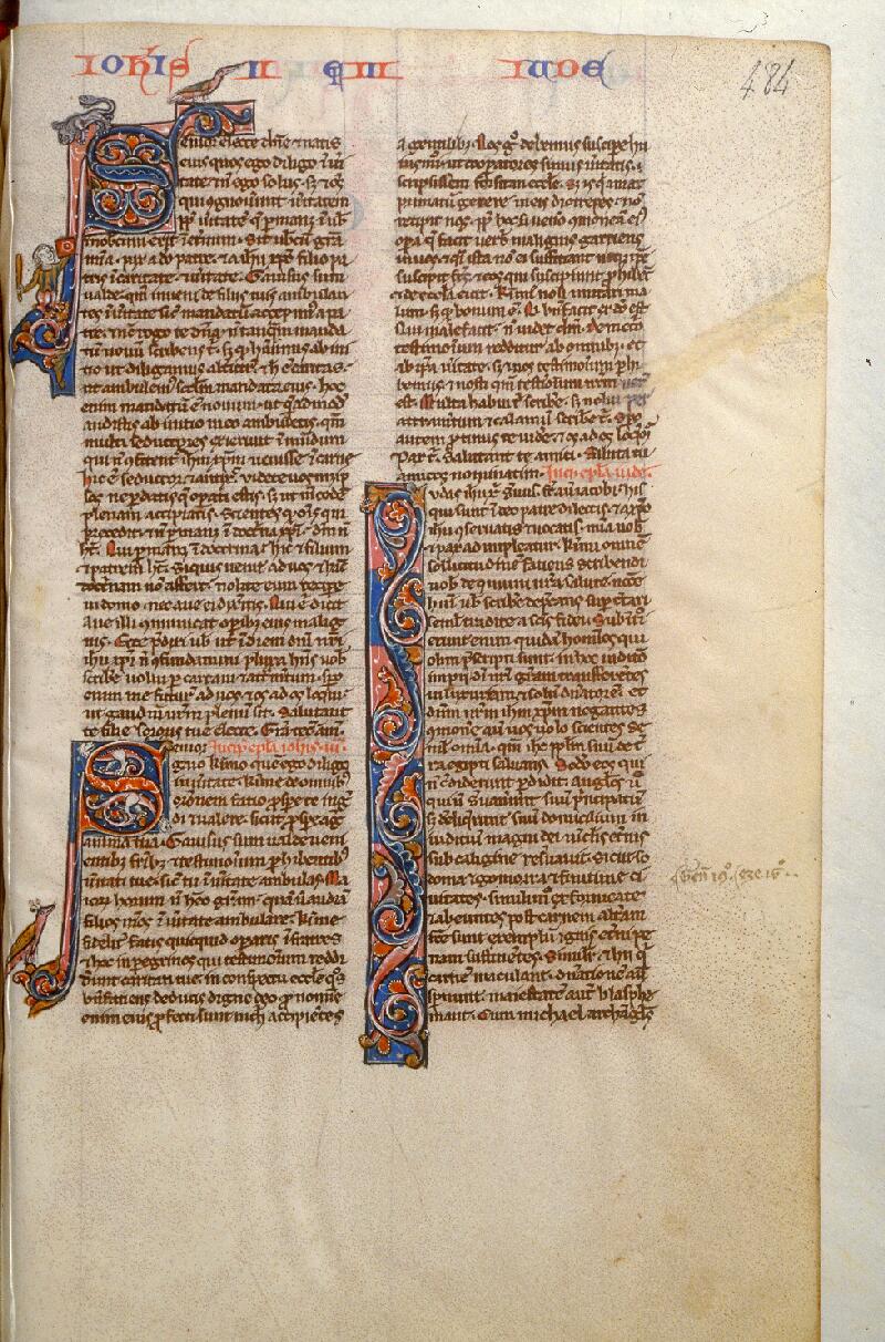 Toulouse, Bibl. mun., ms. 0008, f. 484 - vue 1