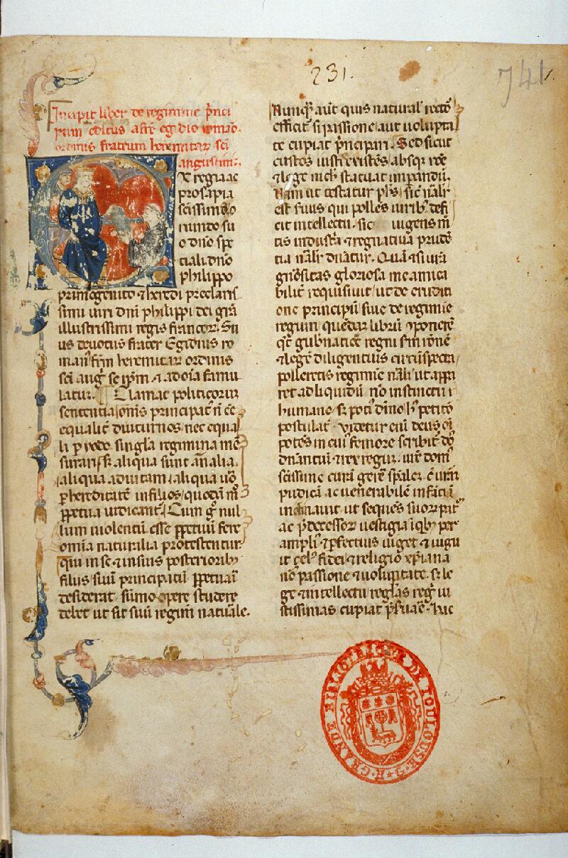 Toulouse, Bibl. mun., ms. 0741, f. 001 - vue 1