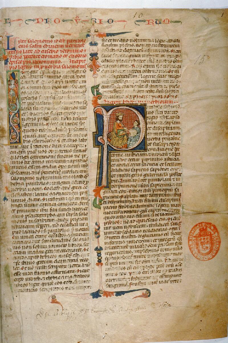 Toulouse, Bibl. mun., ms. 0015, f. 001 - vue 1