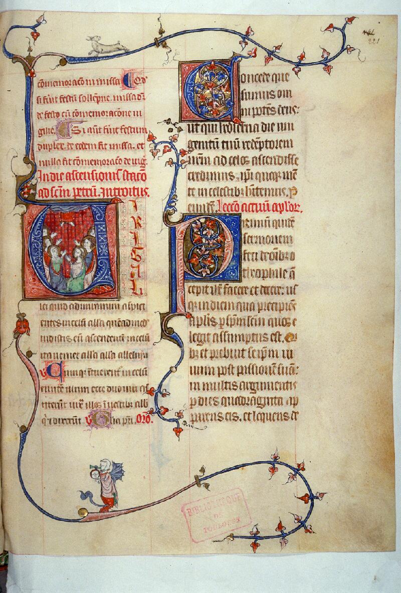 Toulouse, Bibl. mun., ms. 0090, f. 221 - vue 1